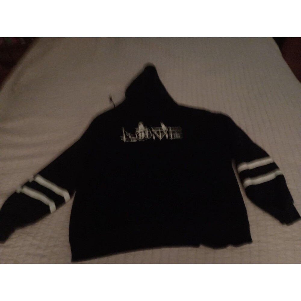 Harry Potter Hogwarts Hoodie Large Black Pullover Sweatshirt 9 3/4 Platform